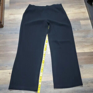 St. John wide leg black side zip classic dress pants